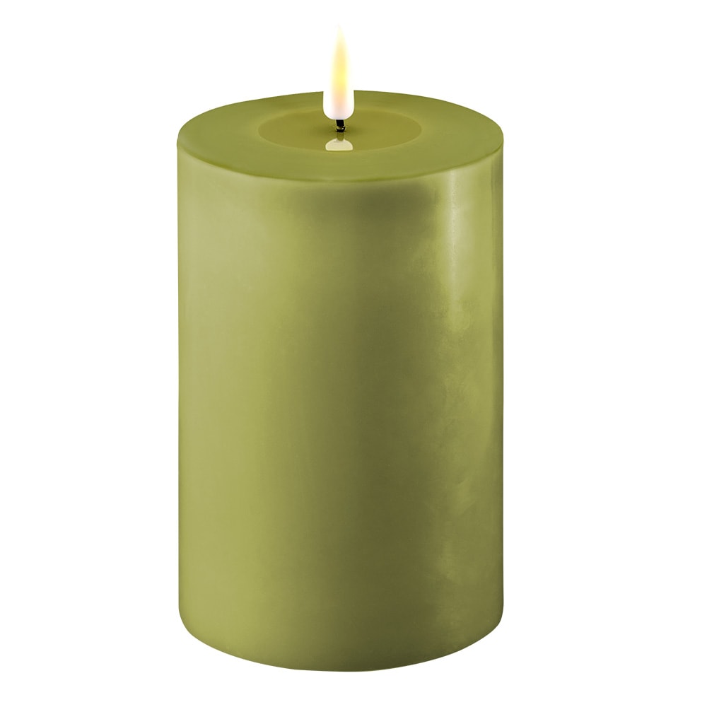 Blockljus Led 10x15 cm Oliv