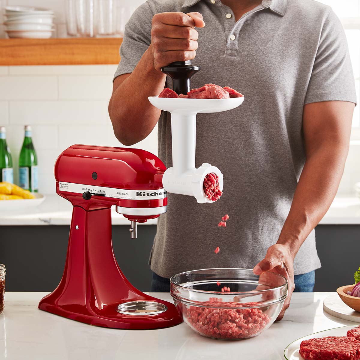 KitchenAid Köttkvarn med 4,5 och 6 mm skivor