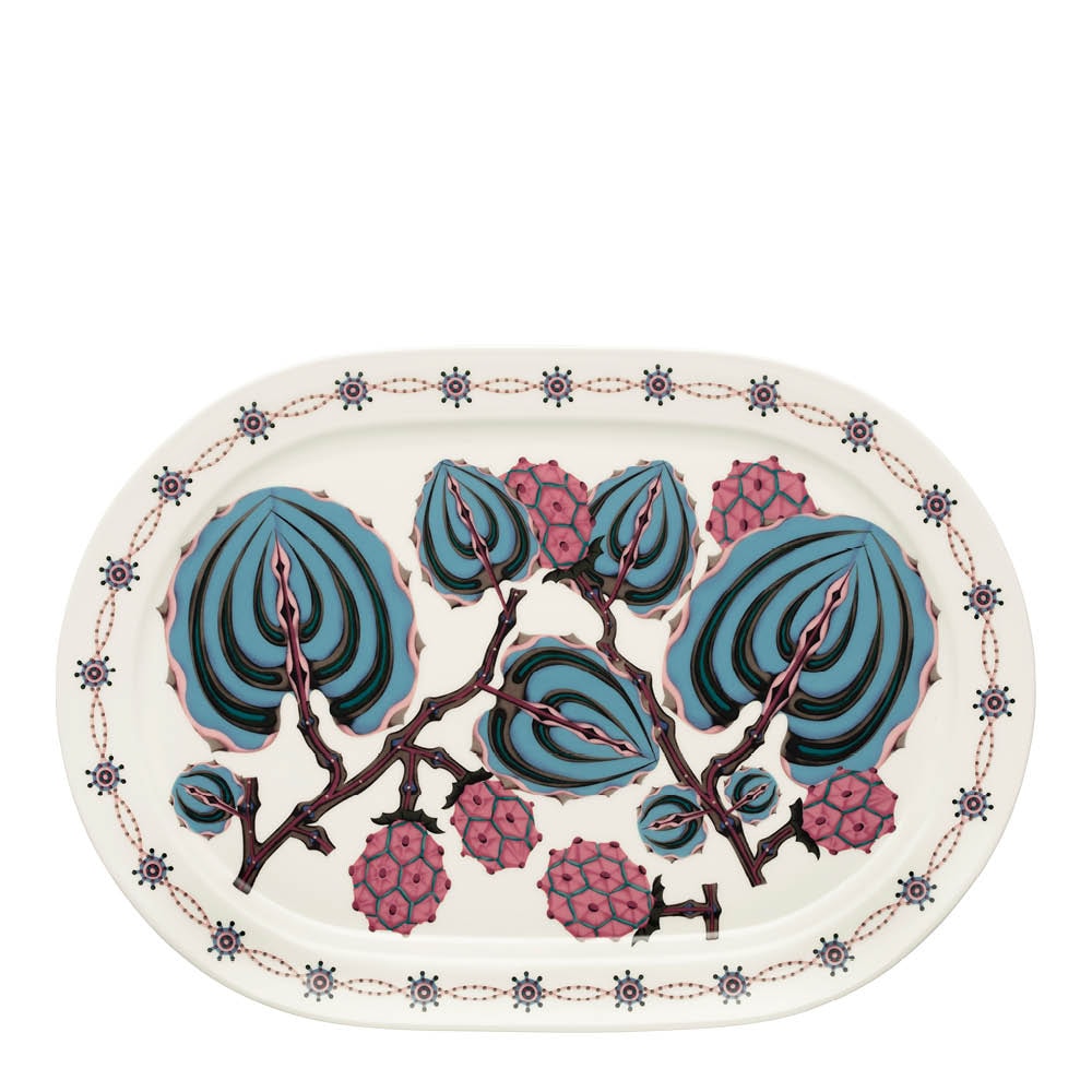 Taika Sato Serveringsfat oval 41 cm Flerfärgad