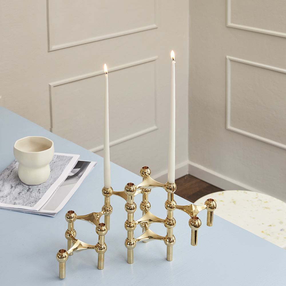 Stoff Nagel Ljusstake 3-pack Mässing