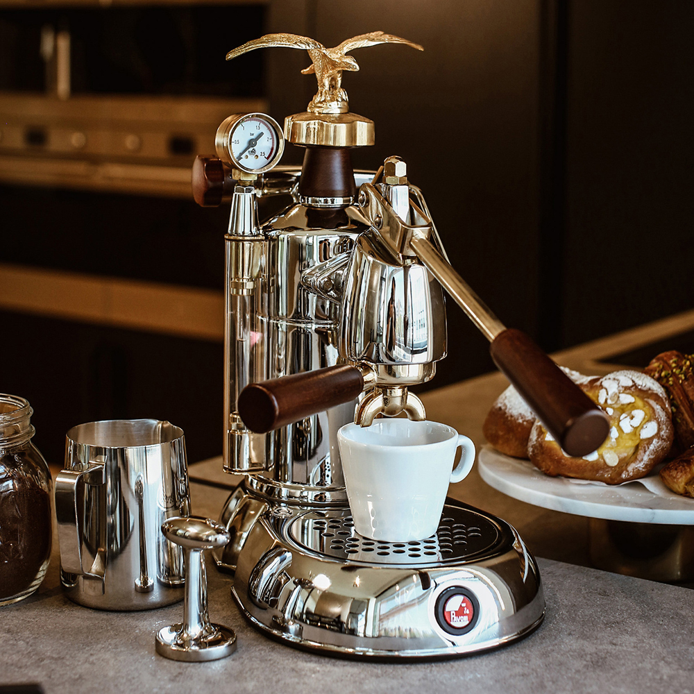 Esperto Manuell Kaffemaskin med Hävarm Rostfritt Stål