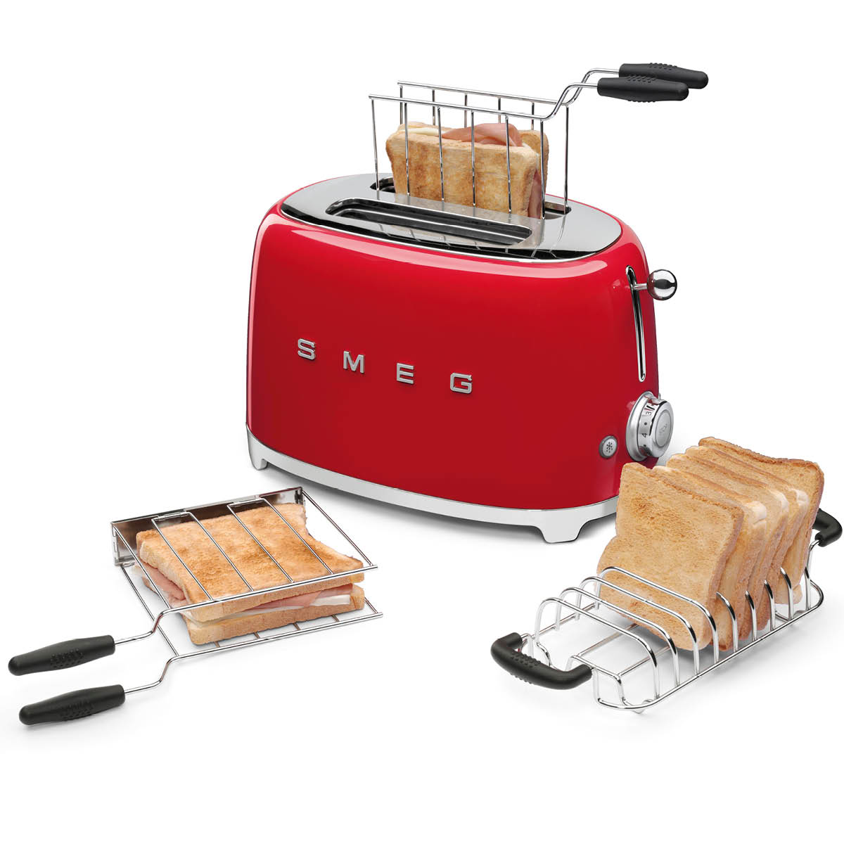 Smeg 50's Style Brödrost 2 skivor Röd