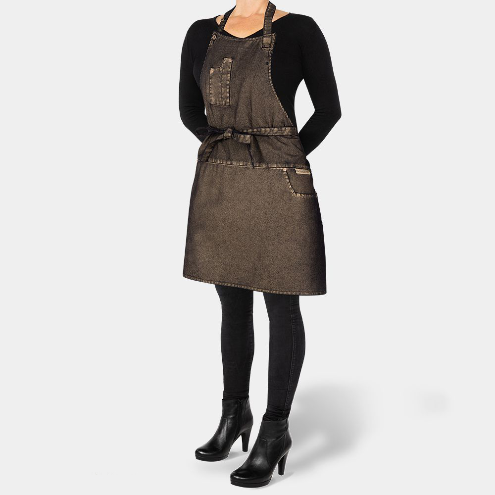 Förkläde Fem Fickor SlimFit Goldish Black