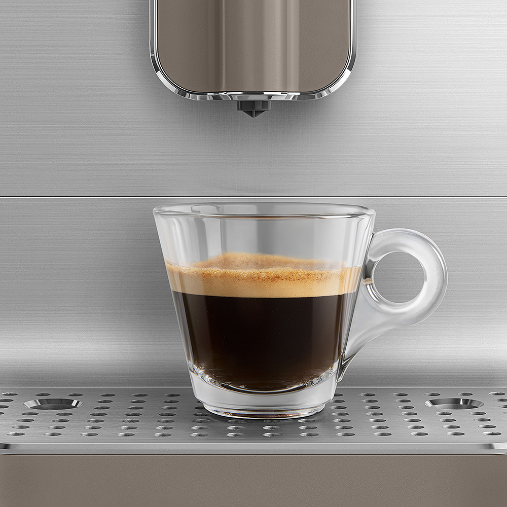 Smeg 50's Style Helautomatisk Kaffemaskin Taupe