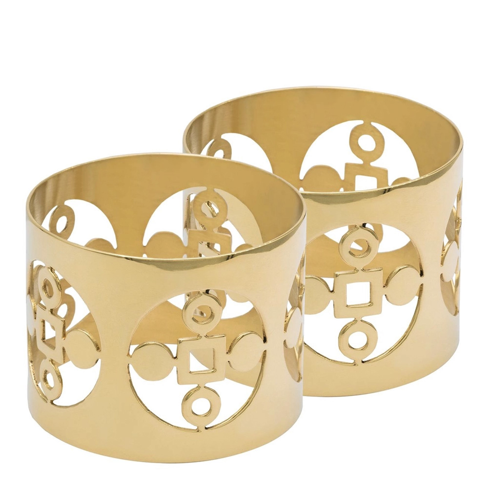 Anima Gemella Servettringar 5 cm 2-pack Mässing