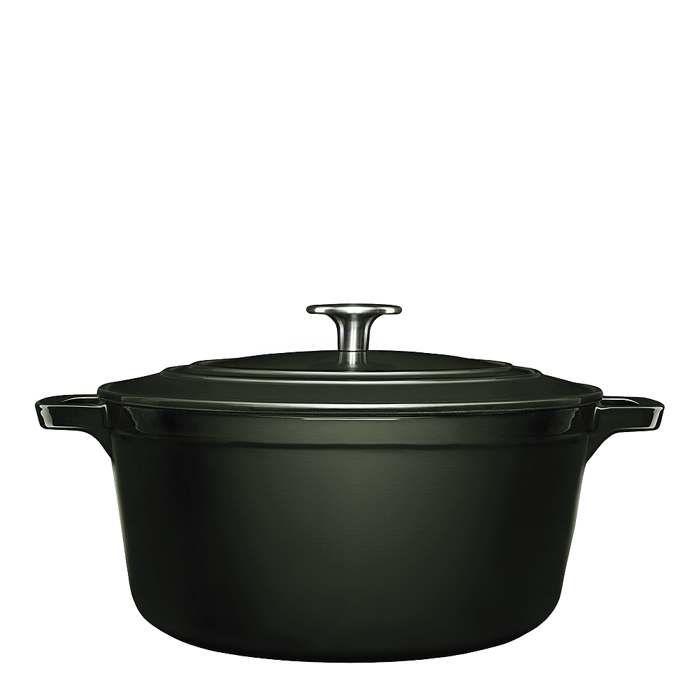 Stenfors Gjutjärnsgryta rund 4,4 L Grön