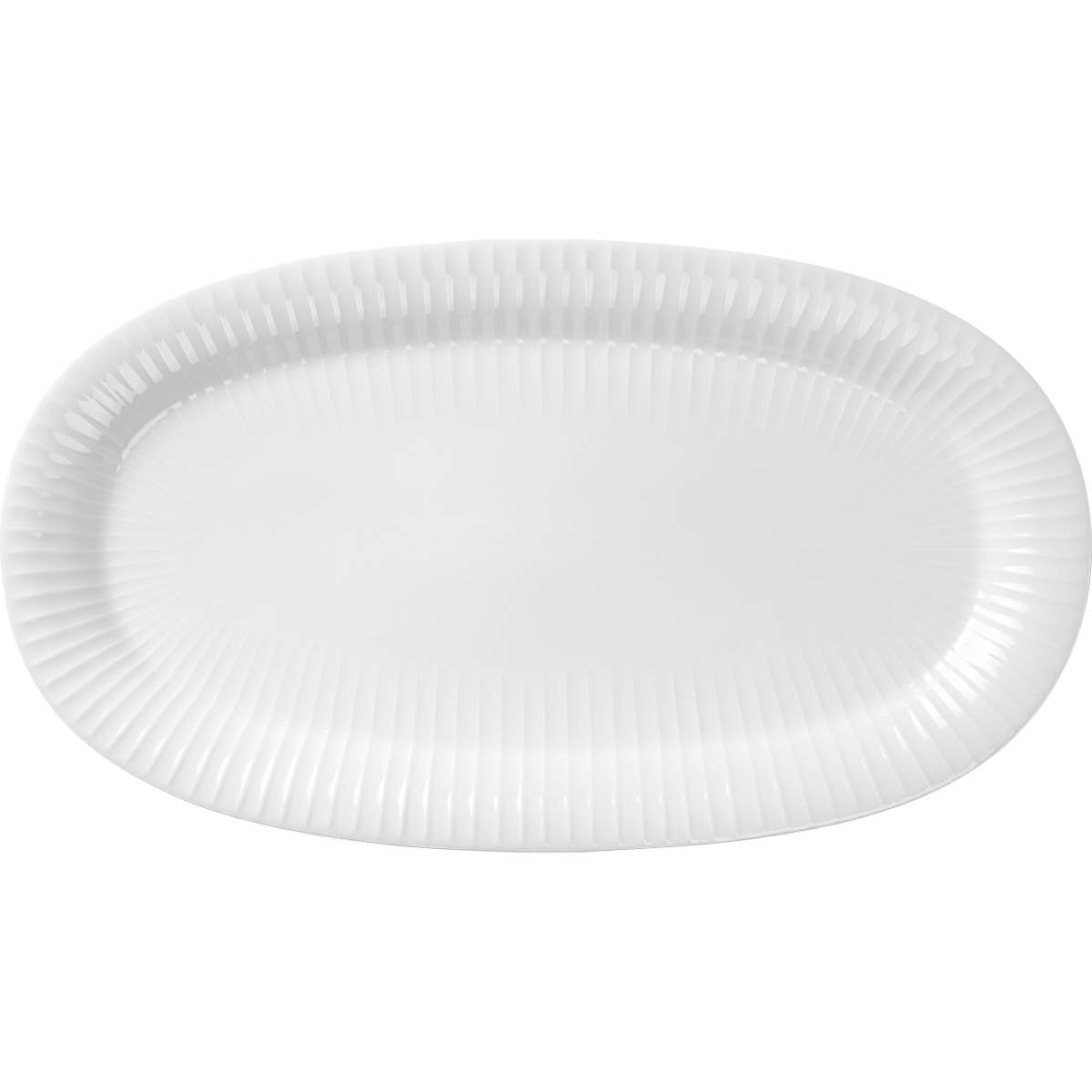 Hammersh?i Oval serveringsfat 40x22,5 cm Vit