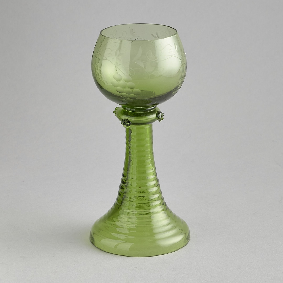 6 st Remmare i grönt glas