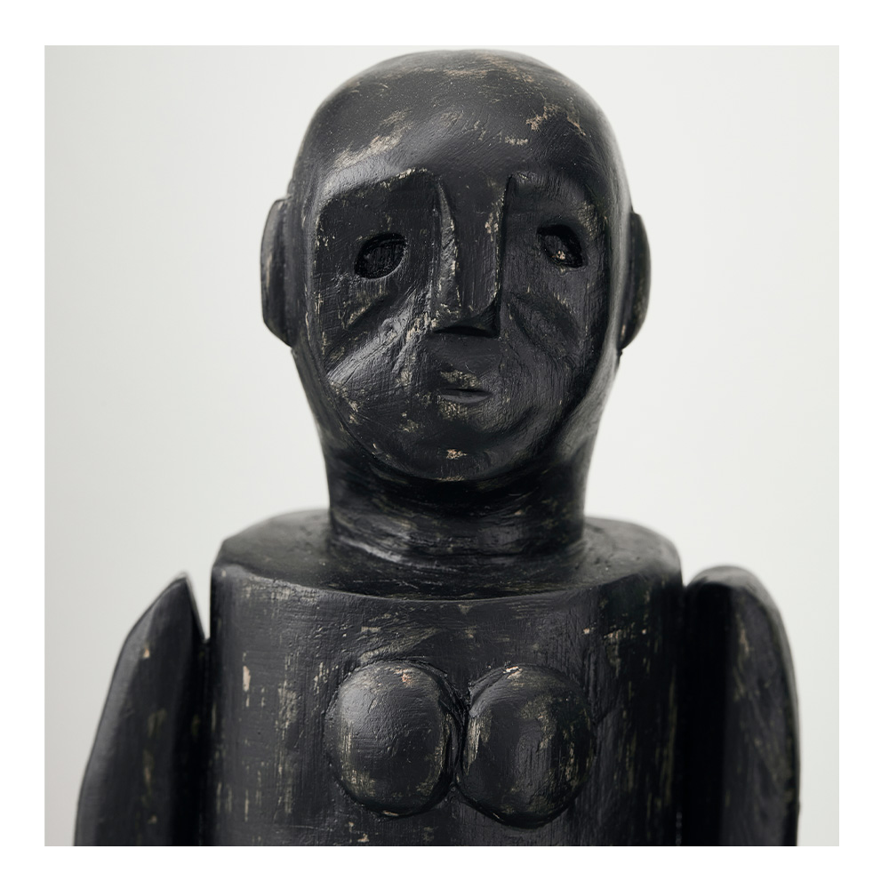 Skulpturer Spouses Träfigurer Mörkbrun