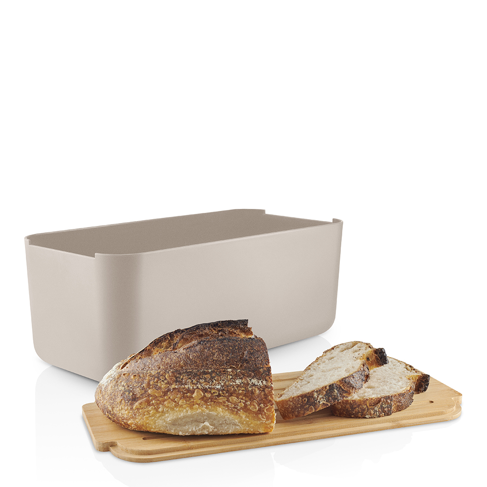 Brödlåda med trälock Beige