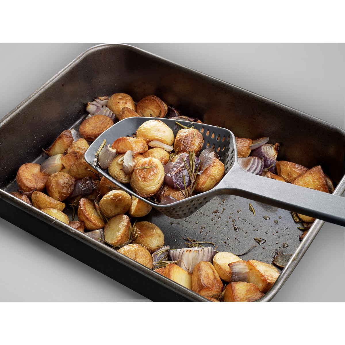 Scoop Plus Pastaslev 34 cm Grå/Grön
