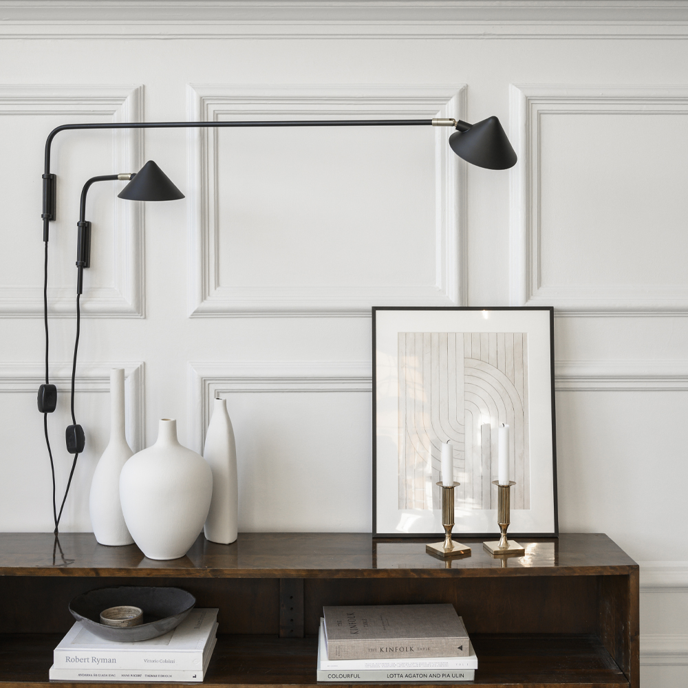 Kelly Vägglampa 35 cm Svart