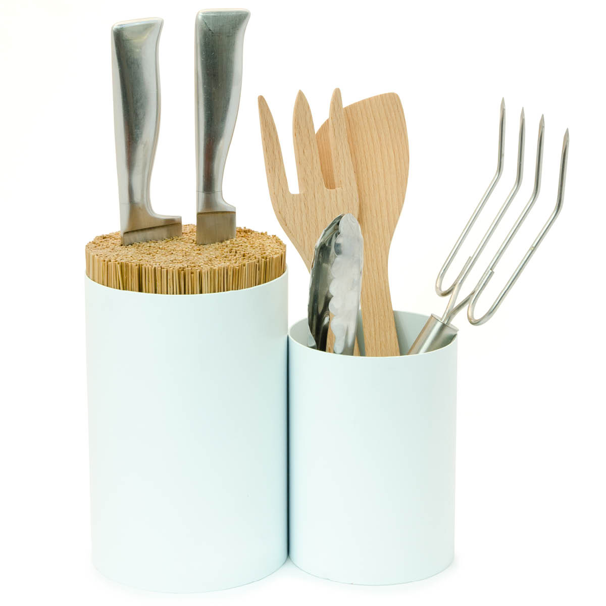 Knife & Spoon Knivblock rund 19,5 cm Vit