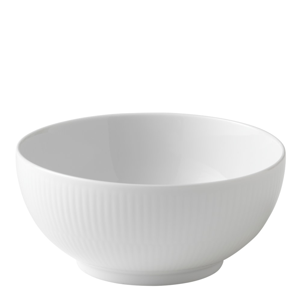 White Fluted Skål 15 cm 73 cl