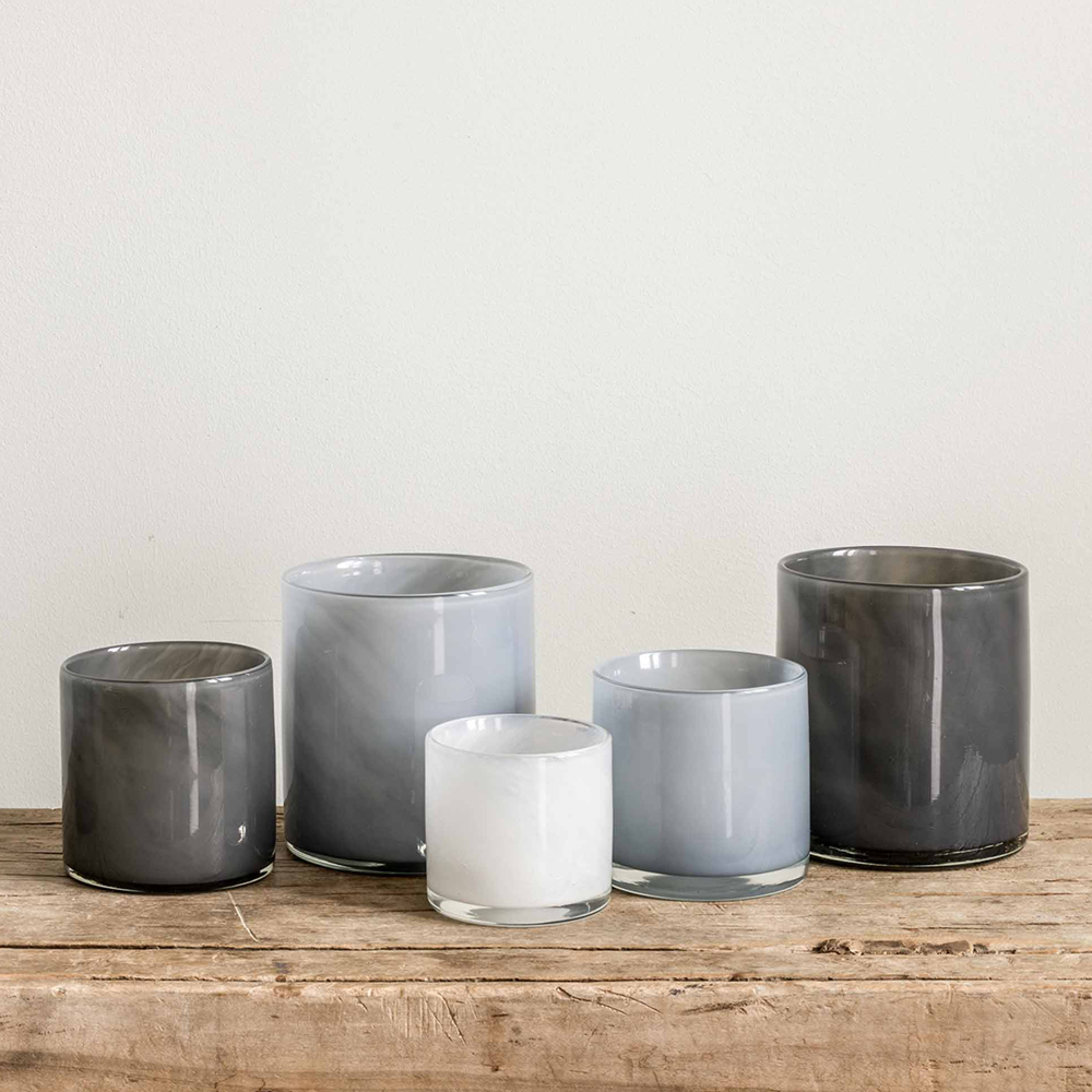 Lyric Ljuslykta Glas 10x10 cm Dusty Blue