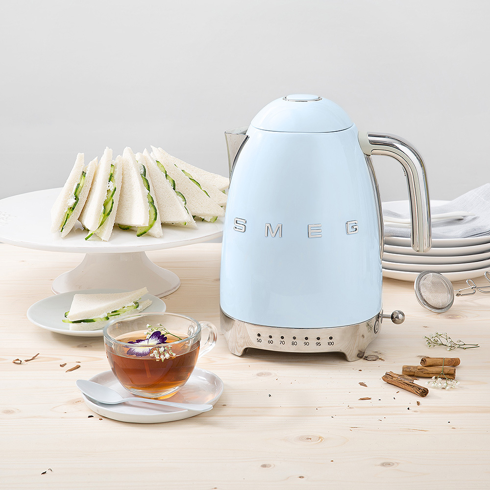 Smeg 50's Style Vattenkokare 7 temperaturer 1,7 L Blå