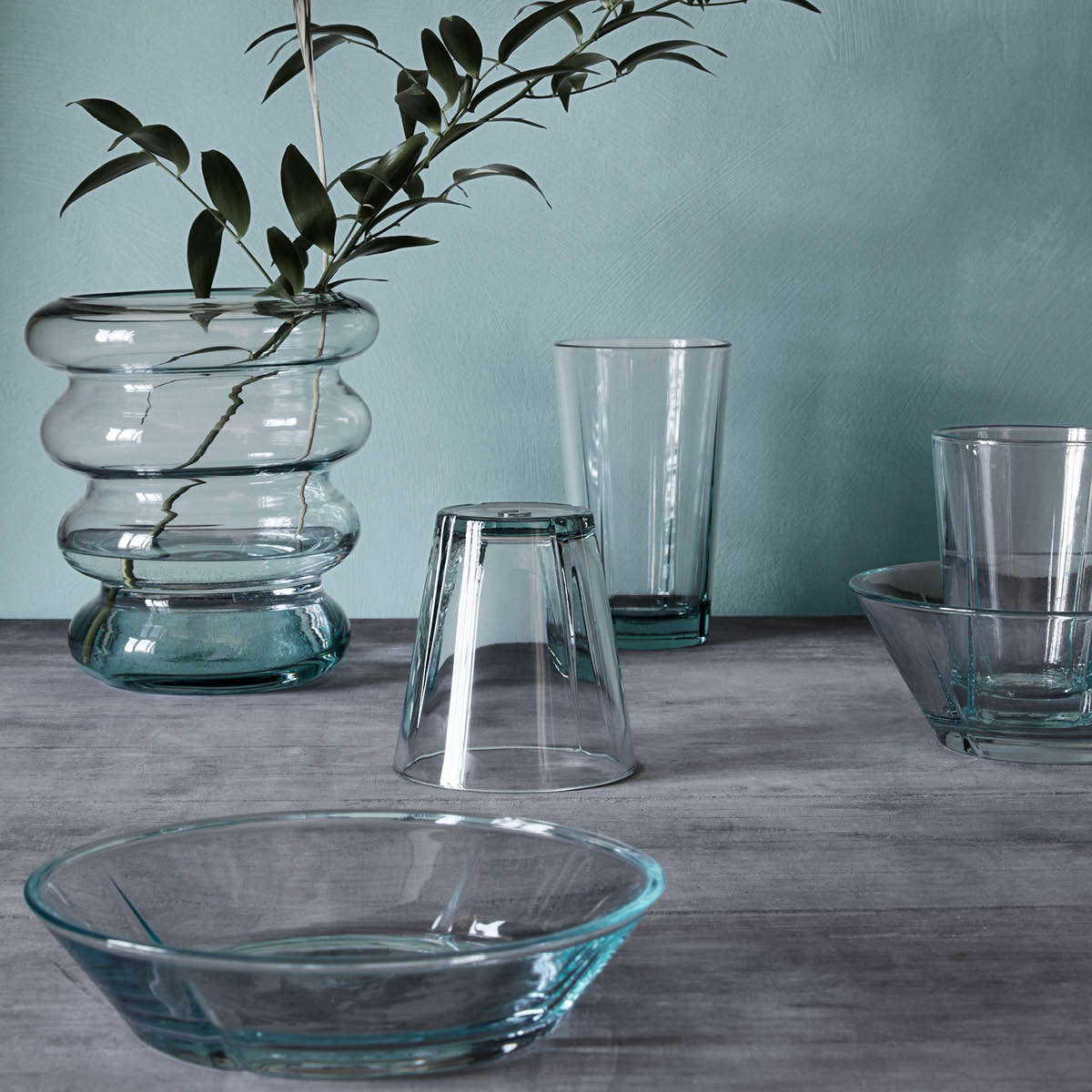 Grand Cru Recycled Desserttallrikar 16 cm 2-pack Klar/Grön