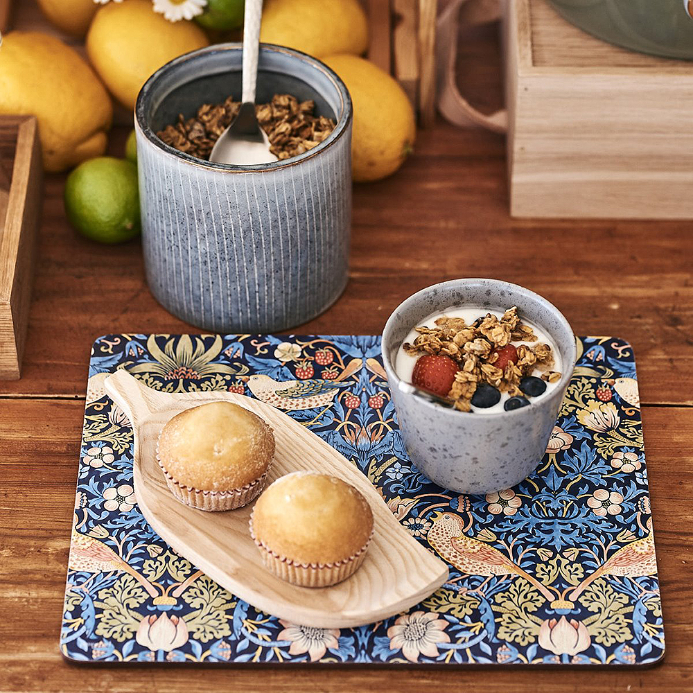 Strawberry Thief Tablett 30x40 cm 4-pack Blå