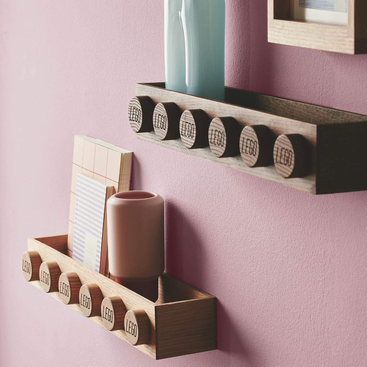 Wooden collection Vägghylla 1x6 Mörk Ek
