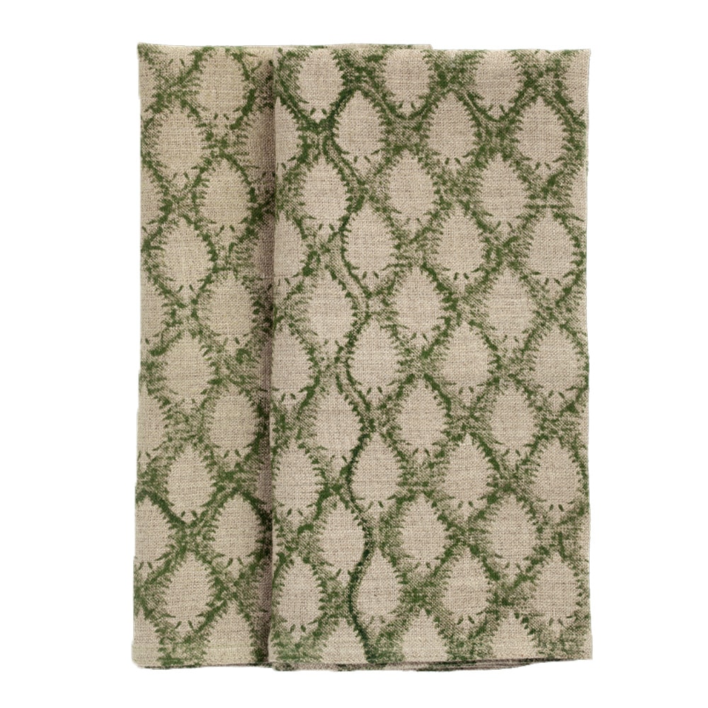 Cypress Linneservett 45x45 cm 2-pack Grön