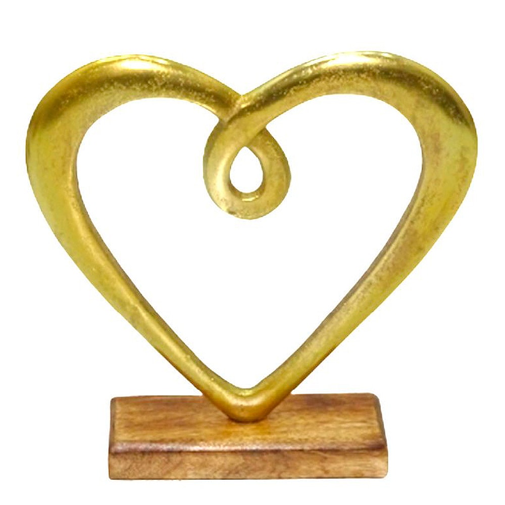 Hedy Skulptur Hjärta 23 cm Guld