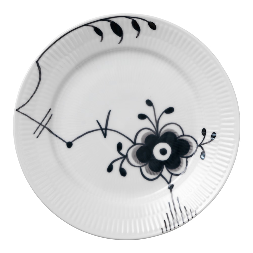 Black Fluted Mega Tallrik 19 cm