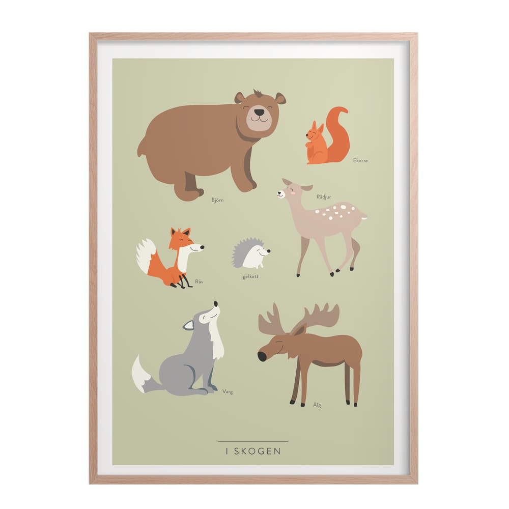 Poster 30x40 cm  I skogen