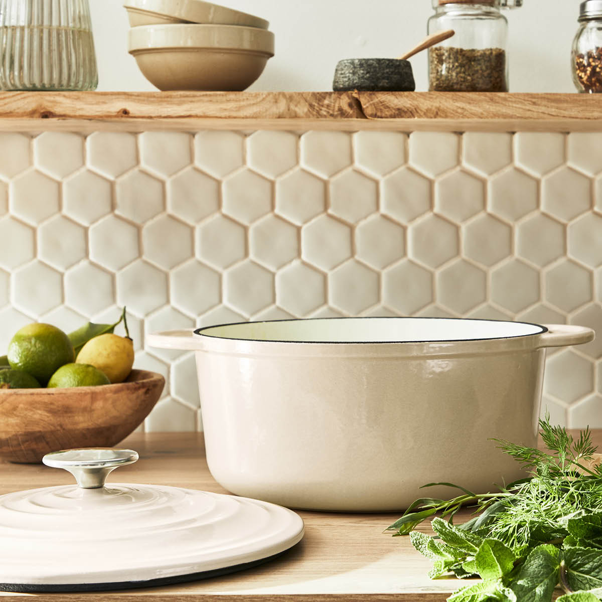 Lov Gjutjärnsgryta 5 L Beige