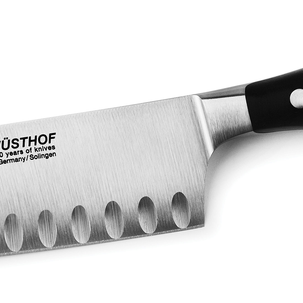 Classic Ikon Santokukniv 17 cm olivslipad Svart