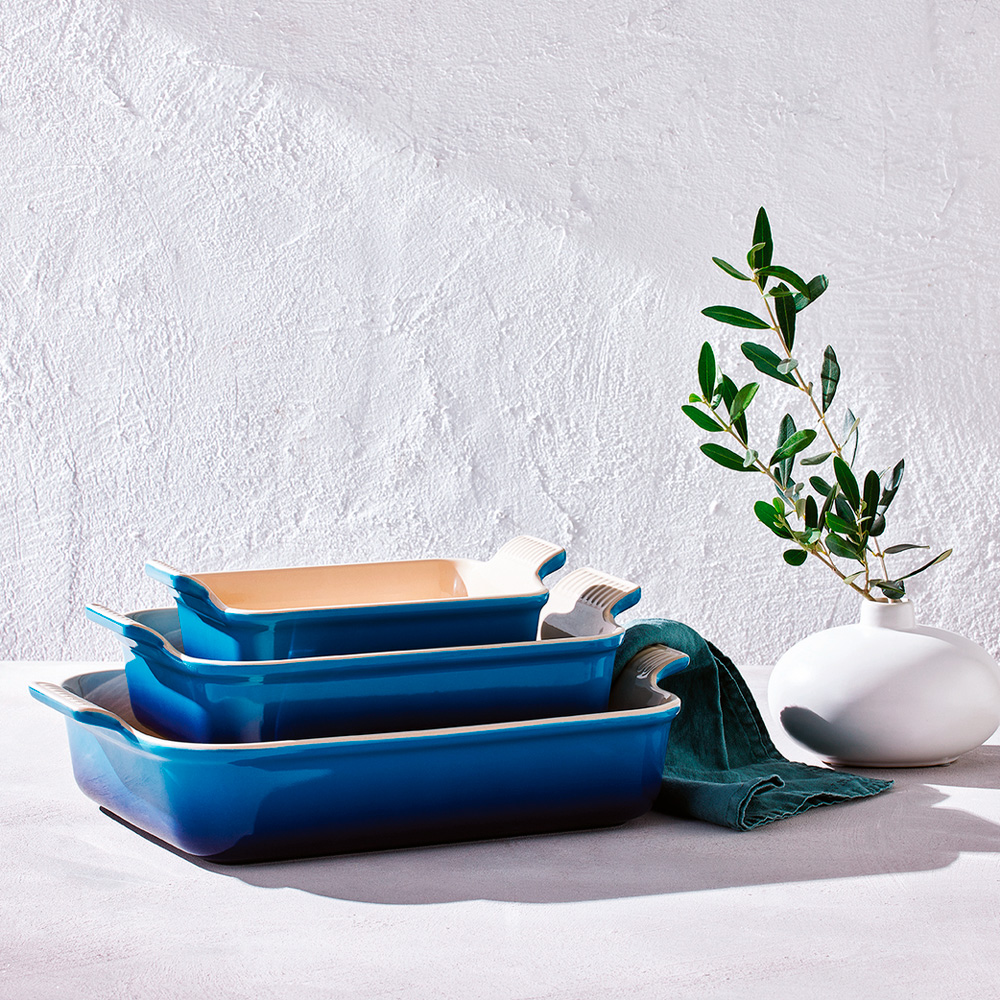 Heritage Rektangulär Ugnsform 26x19 cm Azure