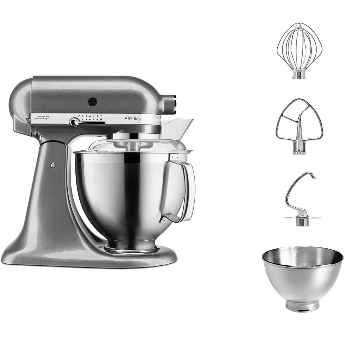 KitchenAid Artisan Köksmaskin 5KSM185PS 4,8 L Med Silver