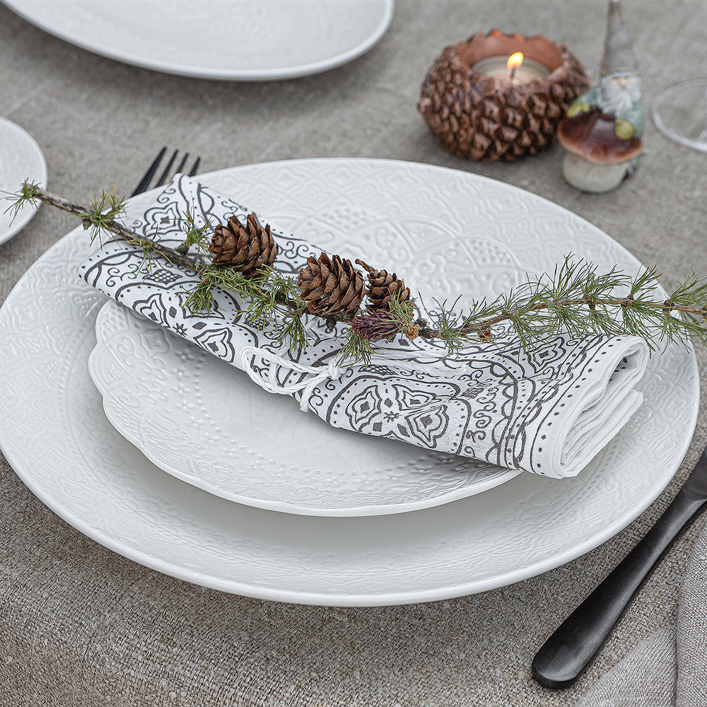 Orient Tallrik flat 27 cm Vit