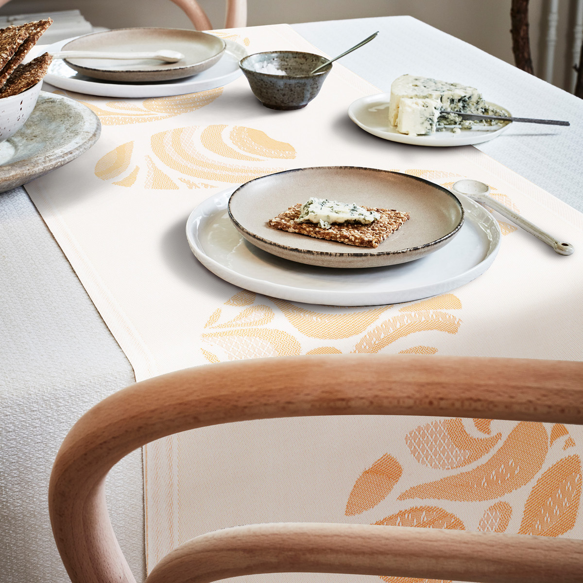 Bordslöpare 35x120 cm Gul