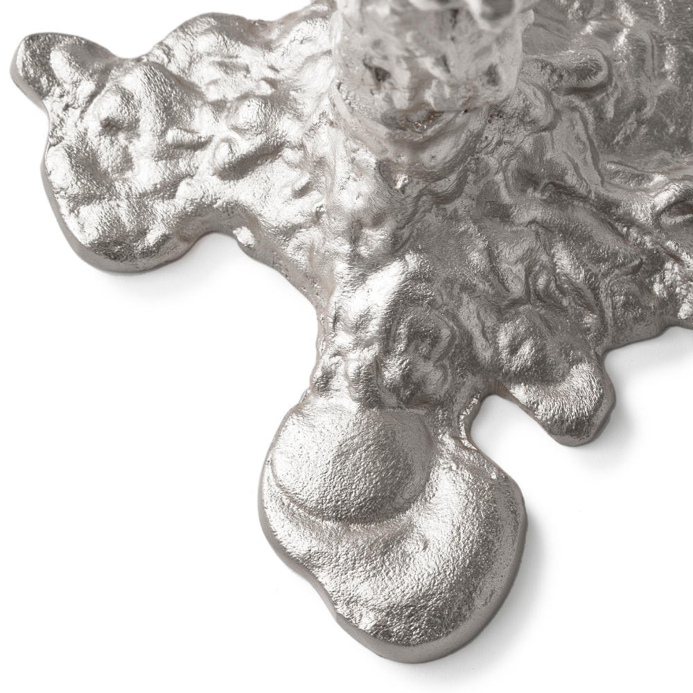 Drip Ljusstake 32 cm Silver