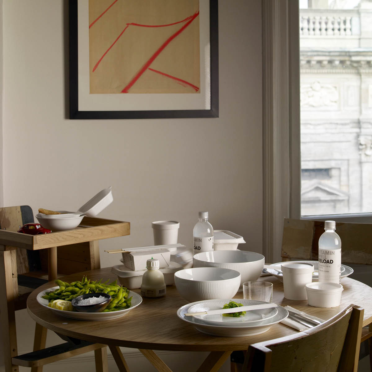 White Fluted Skål 1,8 L 21 cm