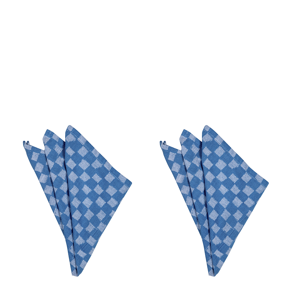 Checki Servetter 2-pack Blå Rutig