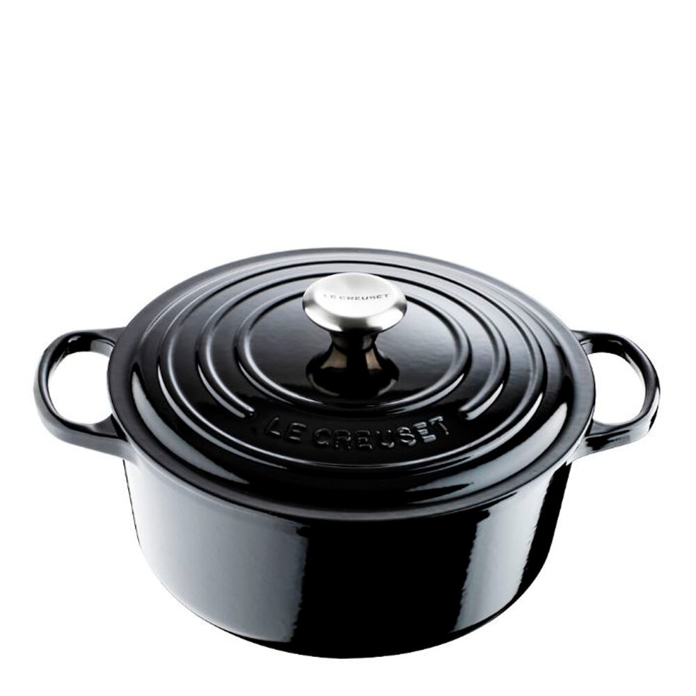 Signature Gjutjärnsgryta rund 28 cm 6,7 L Svart blank