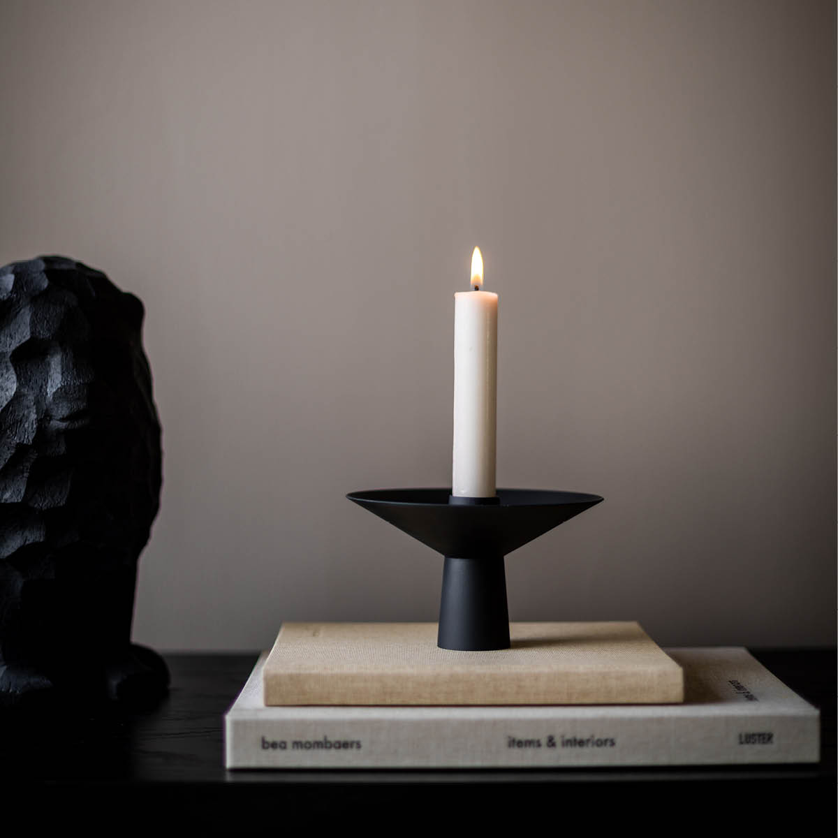 Uma Ljusstake 14x9,5 cm Svart