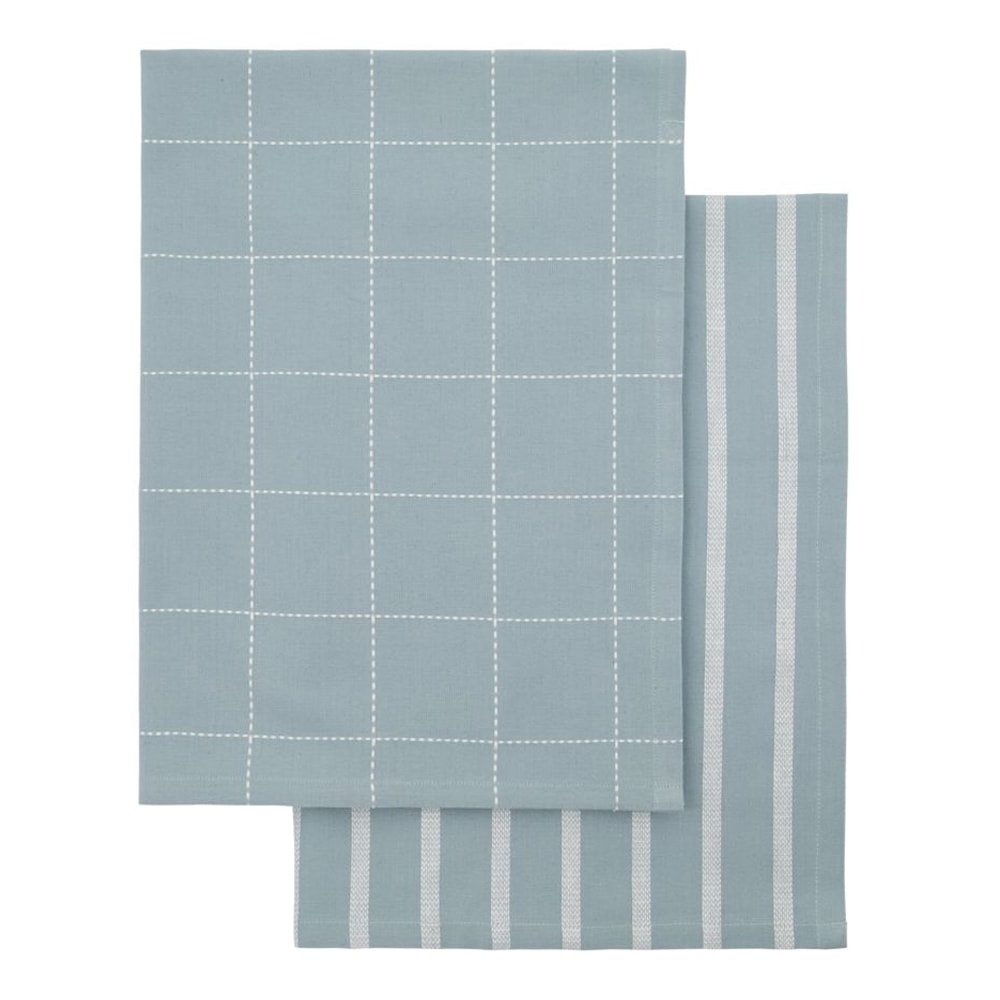 Clean Kökshandduk 75x55 cm 2-pack Ljusblå