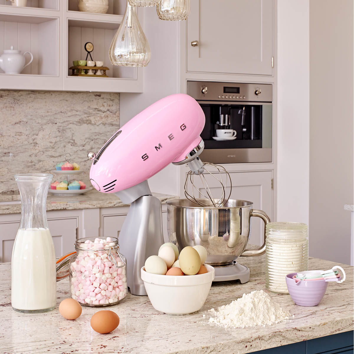 Smeg 50's Style Köksmaskin SMF02 4,8 L Rosa