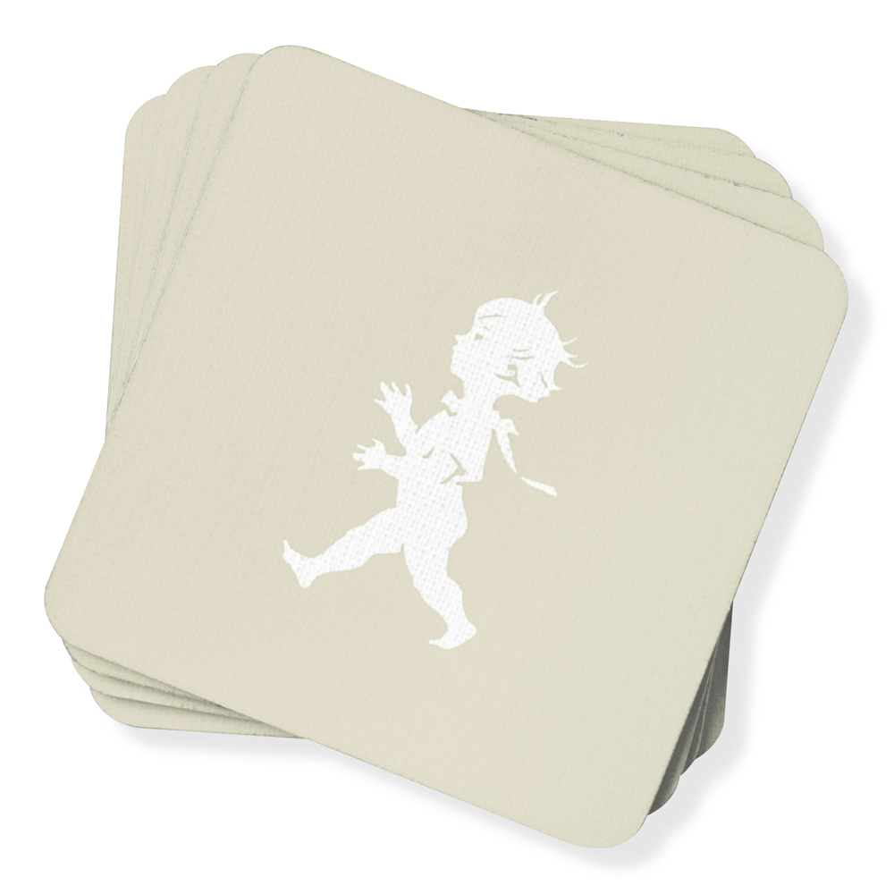 Glasunderlägg 10x10 cm 4-pack Sand