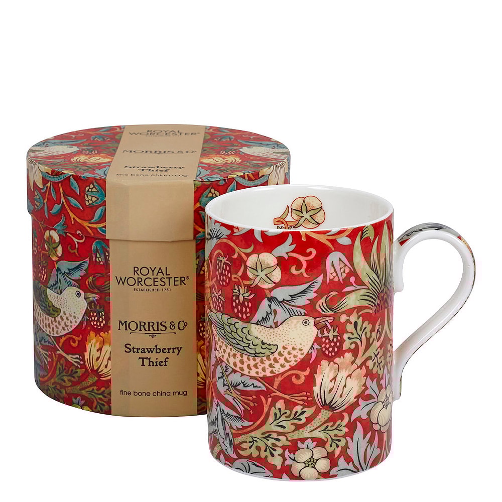 Strawberry Thief Mugg 35 cl Röd