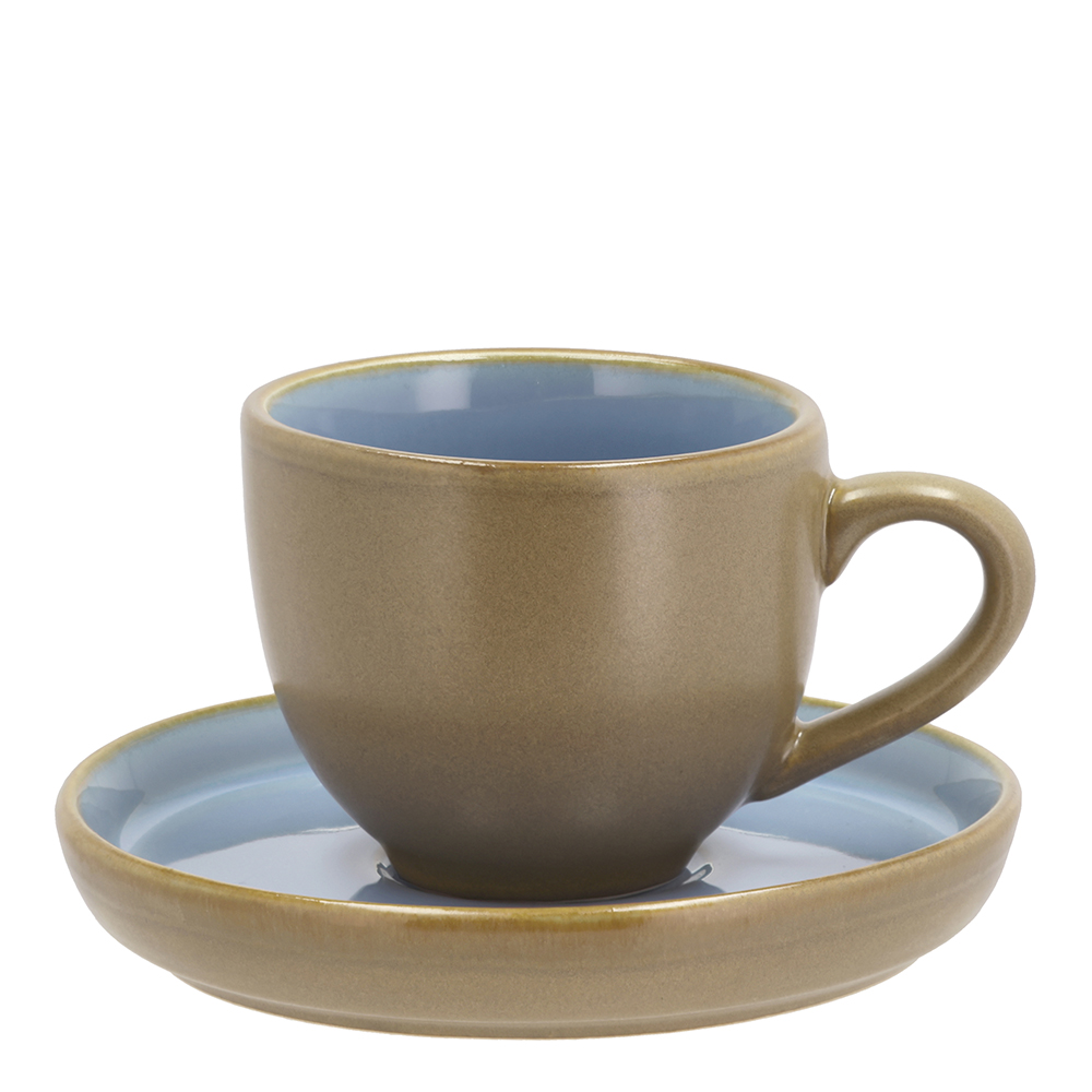 BITZ Espresso med fat 7 cl Wood/Ocean