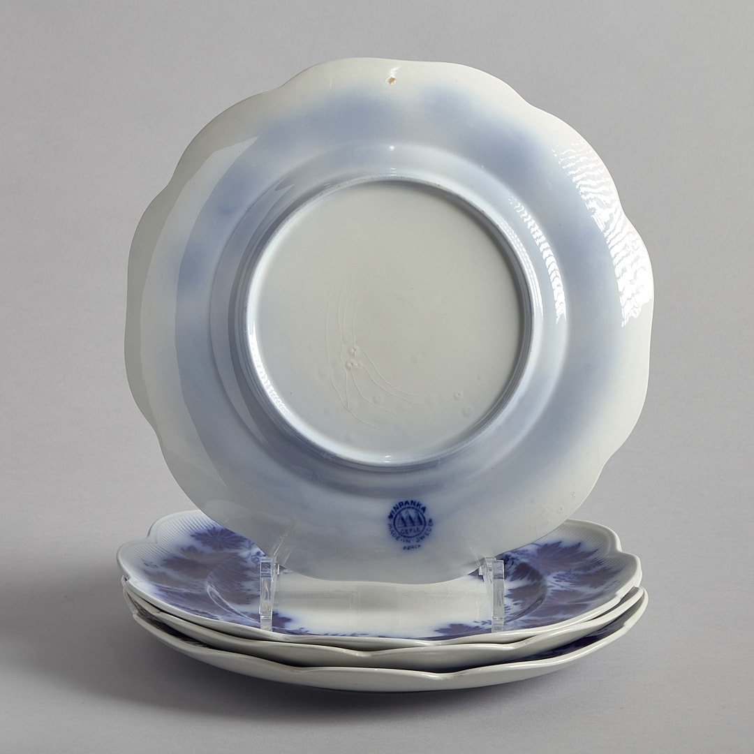 Blå Vinranka mattallrikar 4 st