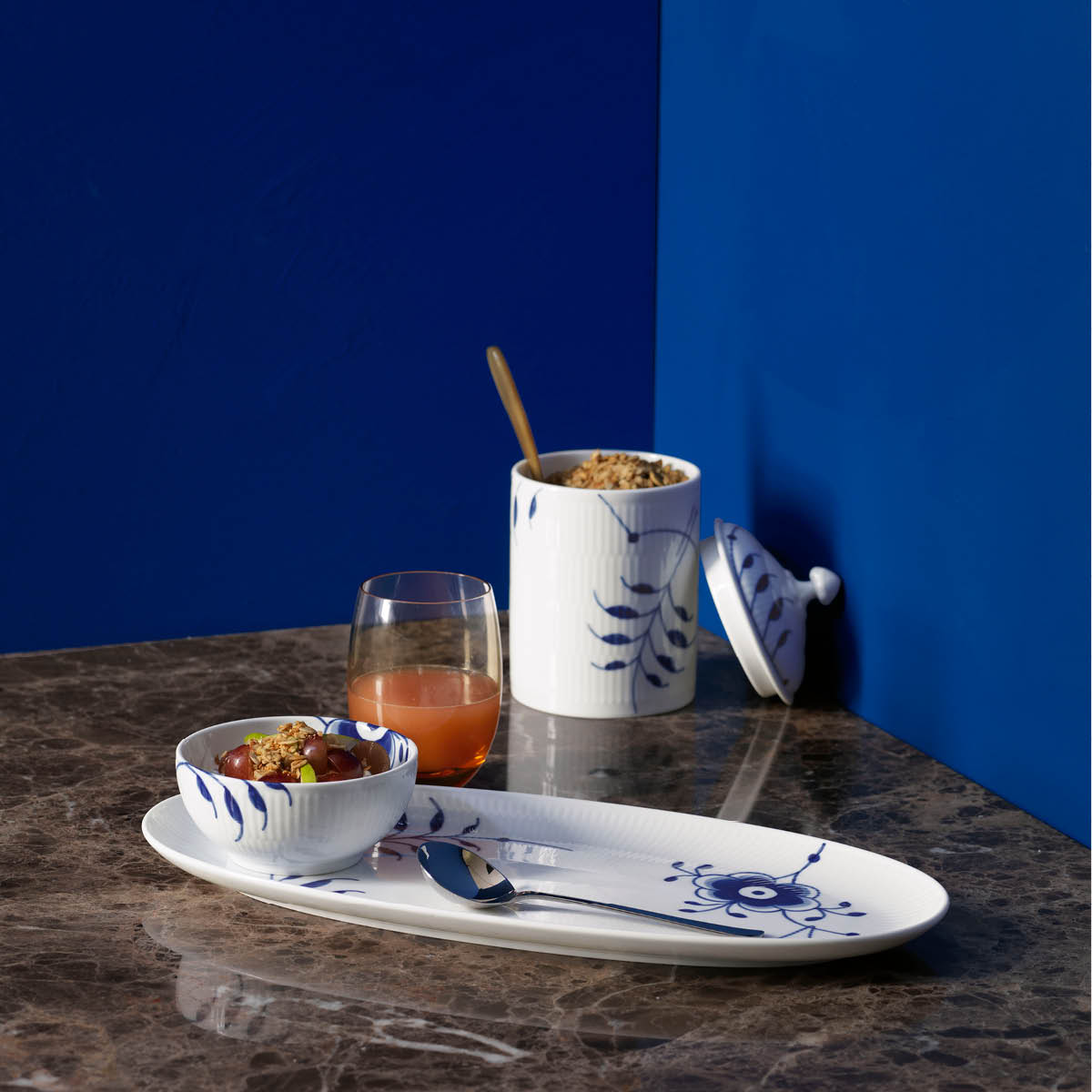 Blue Fluted Mega Skål 24 cl 11,5 cm