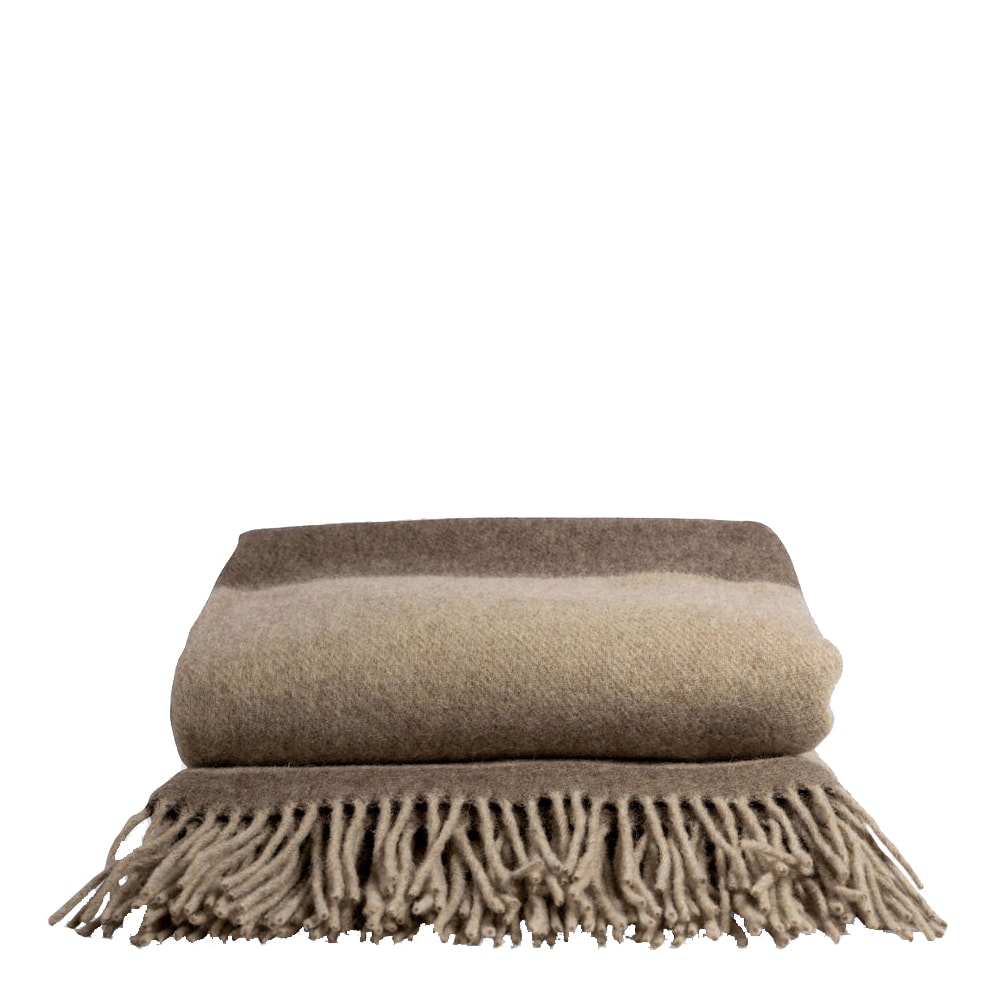 Wool Pläd Merinoull 170x130 cm Beige