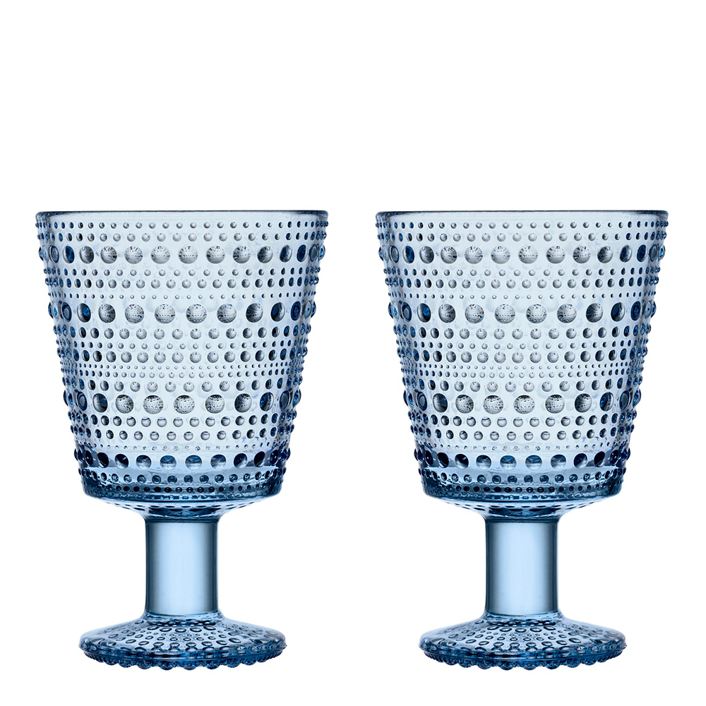 Kastehelmi Glas på fot 2-pack Aqua