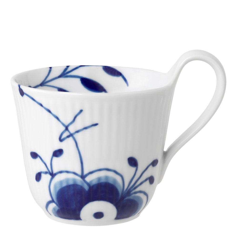 Blue Fluted Mega Mugg Högt Handtag 25 cl