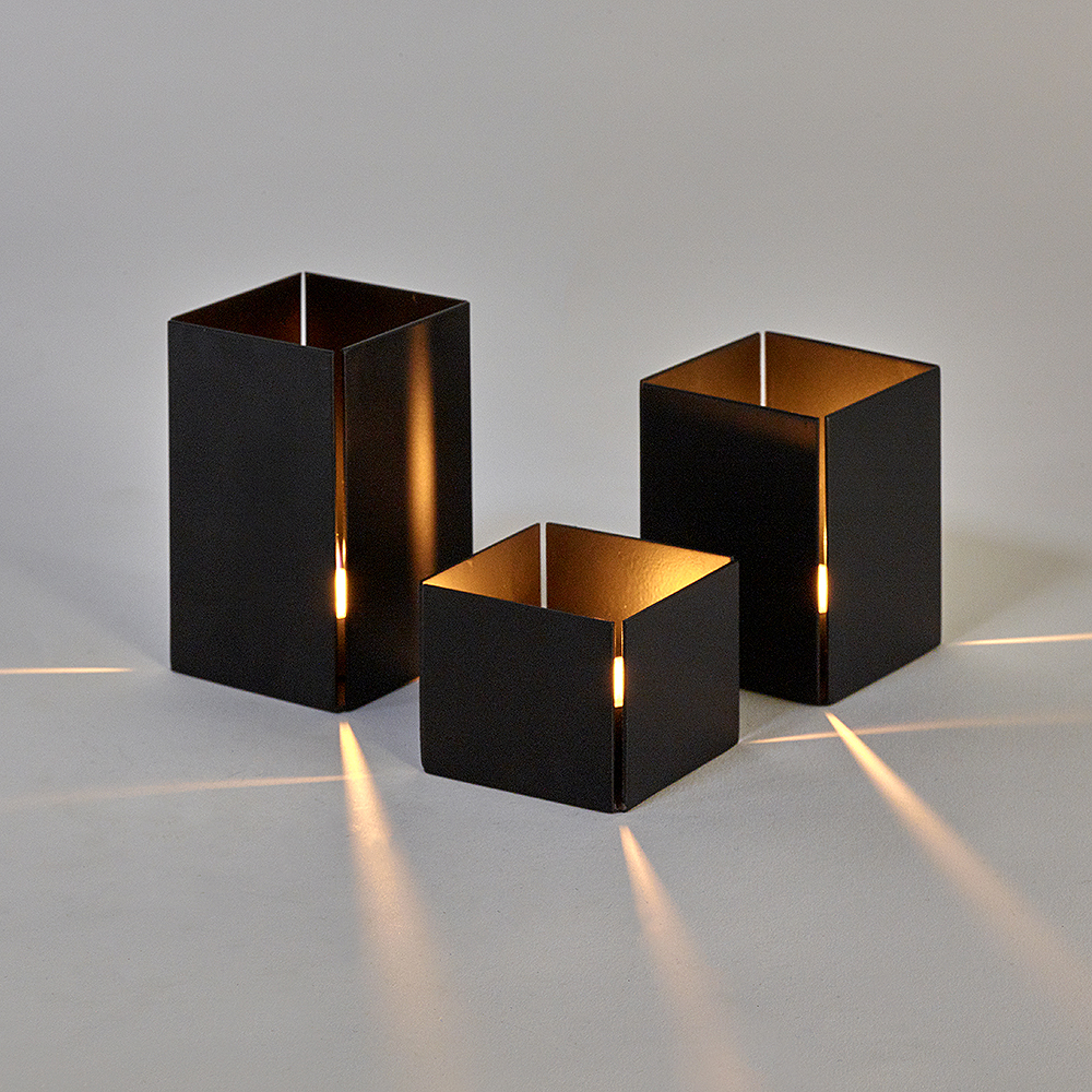 Ligne Carée Ljushållare Kub 8 cm Svart