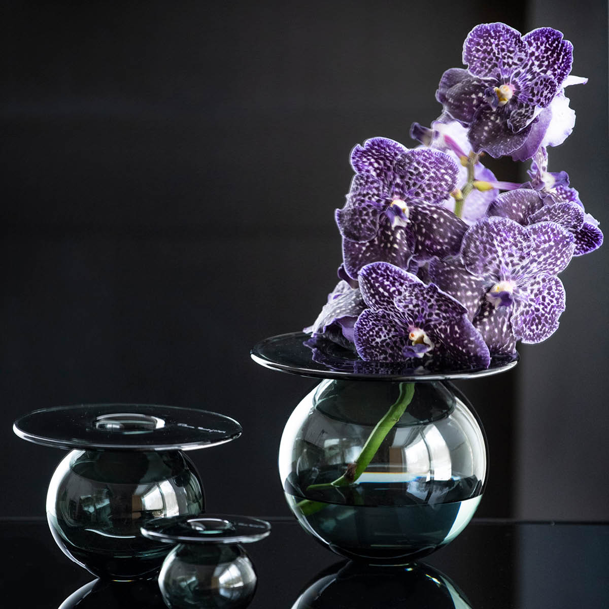 Boblen Vas 16 cm Grå